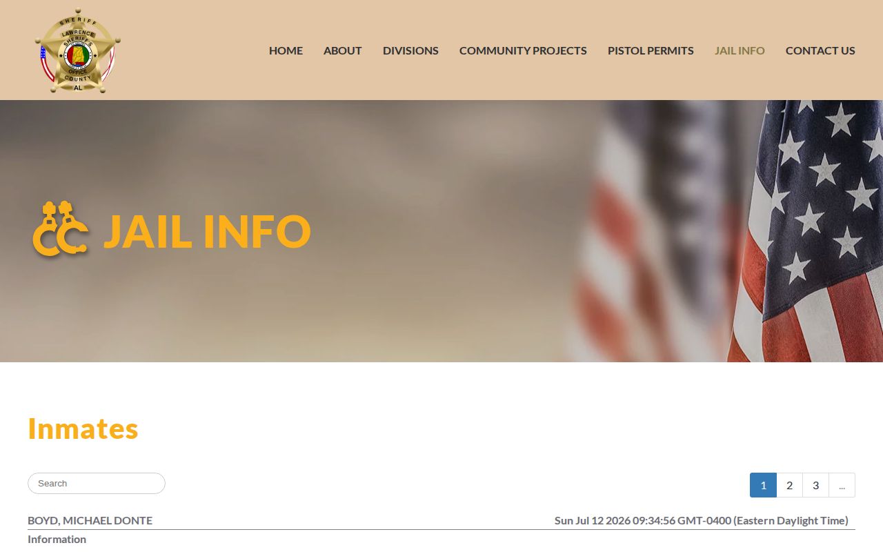 Lawrence County released inmates sheriff inmate feed